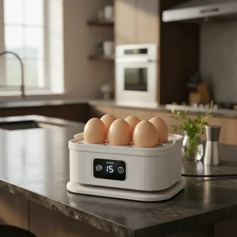TOBi Digital Egg Cooker TB-972 – 6-Egg Electric Steamer with Digital Display